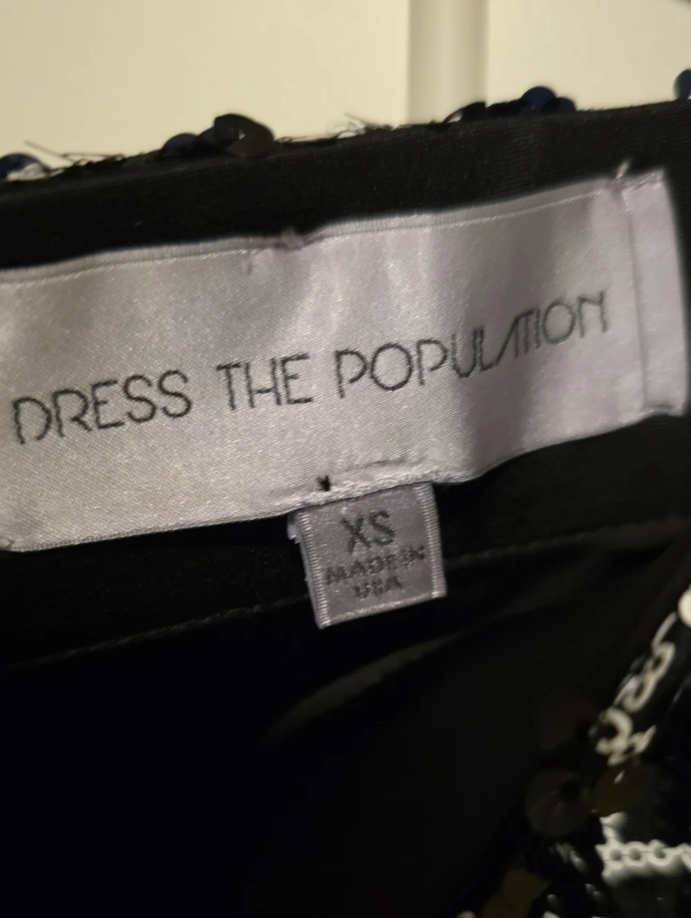 Dress The Popularion Sequin Floral Mini Skirt - Black and White XS